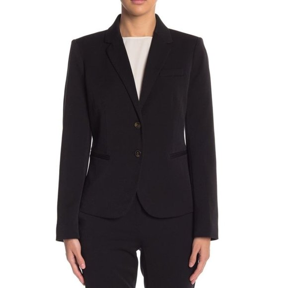 J. Crew Jackets & Blazers - J. Crew Black Schoolboy Two Button Lined Blazer Jacket Career Work